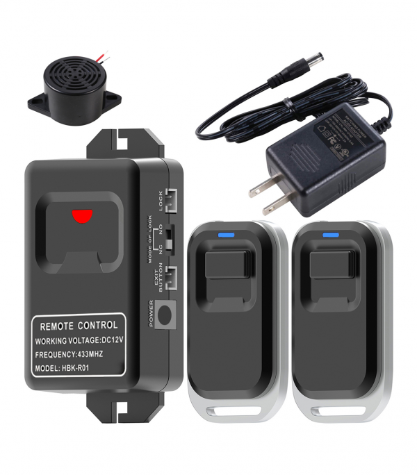 HBK-R01+T01 | 433MHz 12VDC Remote Control with DC Power Connector Specially Applied to Access Control Lock