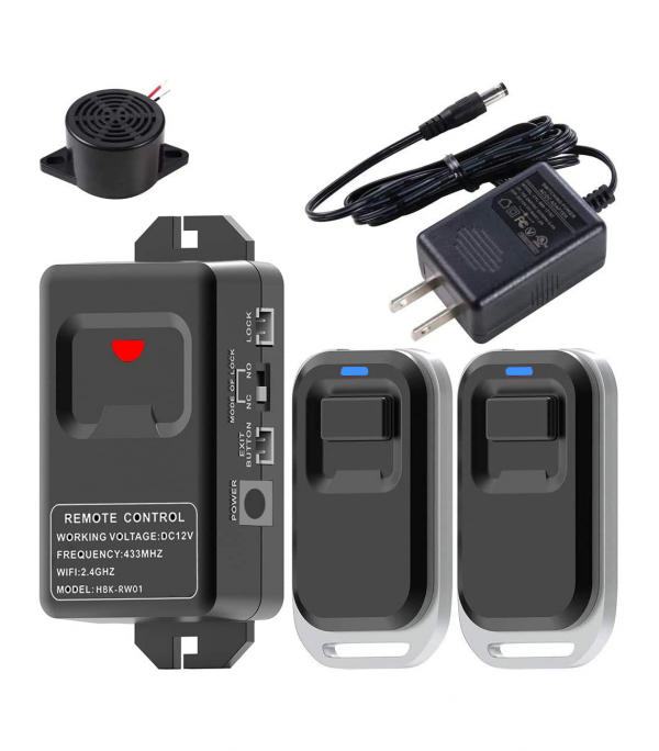 HBK-RW01+T01 | 2.4GHz WiFi Remote Control Switch with DC Power Connector Specially Applied to Access Control Lock
