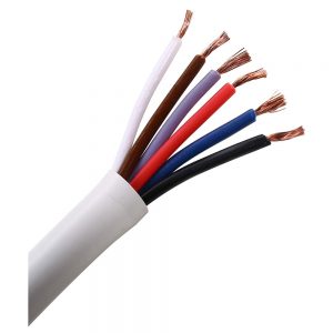 20 AWG Gauge 6 Conductor Bare Copper Unshielded Alarm Security Burglar Cable Wire (655ft)