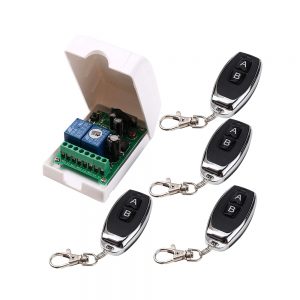 AC/DC12-48V 2-Channel 433Mhz RF Wireless Remote Control Switch with 4 Transmitter