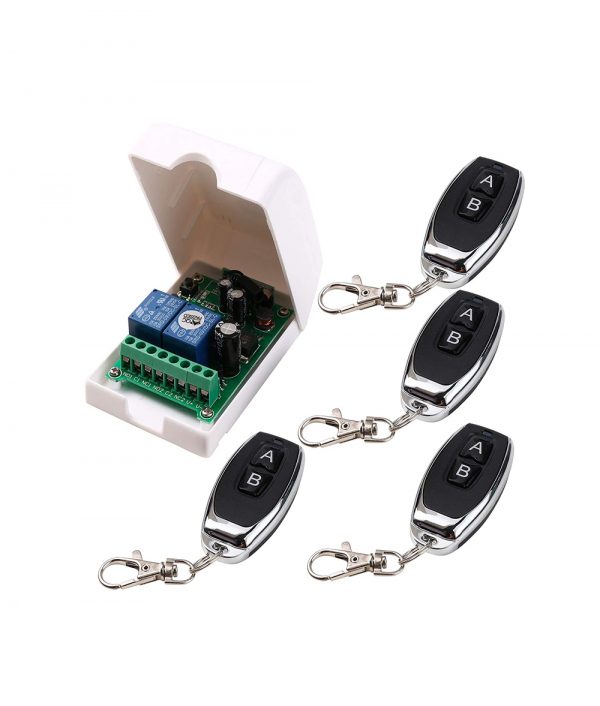 AC/DC12-48V 2-Channel 433Mhz RF Wireless Remote Control Switch with 4 Transmitter