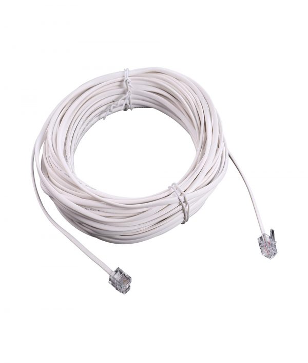 50 Feet 2 Conductor Telephone Extension Cord Landline Phone Line Cable with Standard RJ-11 Plugs