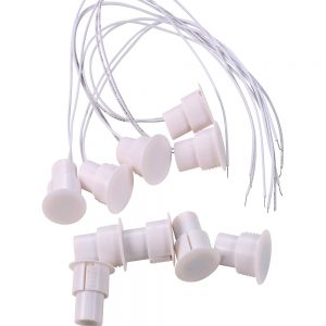 NC Wired Magnetic Alarm Contact Sensor Detector Reed Switch White Color (Pack of 10)