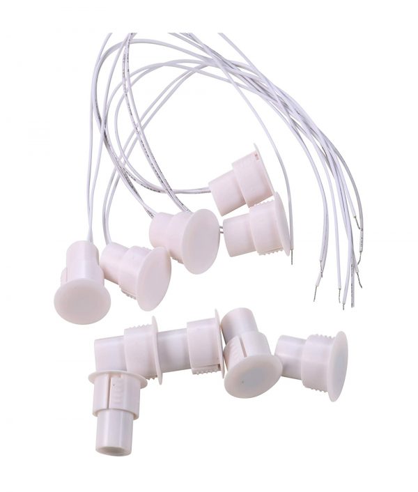 NC Wired Magnetic Alarm Contact Sensor Detector Reed Switch White Color (Pack of 10)