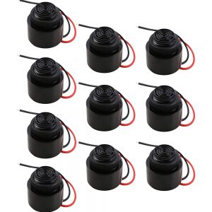 Electrical Active Piezo Buzzer DC12V 80dB Mini Alarm Continous Beep (Pack of 10)