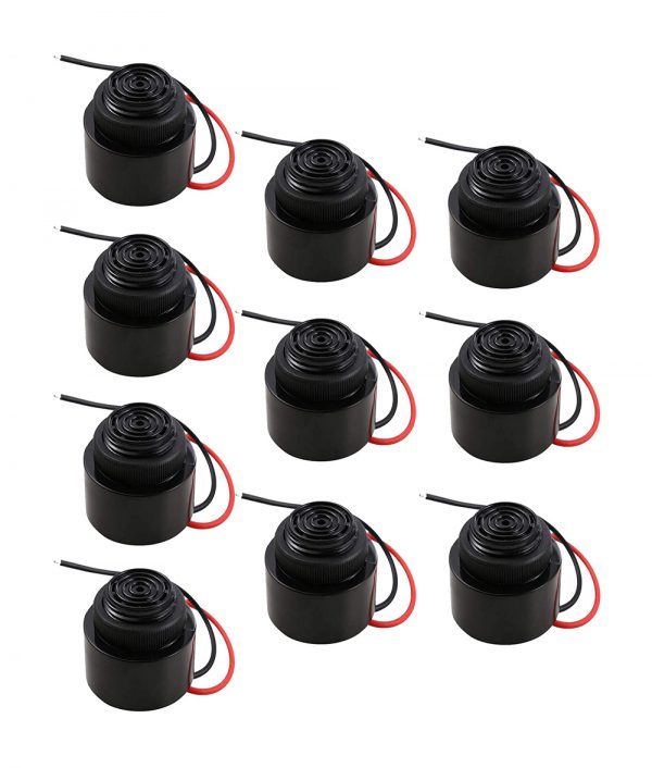 Electrical Active Piezo Buzzer DC12V 80dB Mini Alarm Continous Beep (Pack of 10)