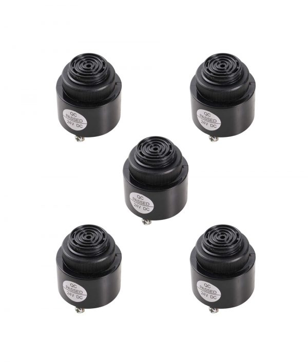 DC24V Active Piezo Buzzer 80dB Mini Alarm Sounder Continuous Beep (Pack of 5)