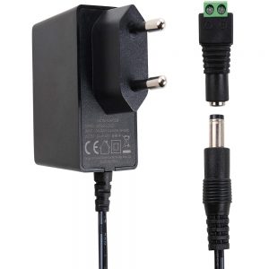 12VDC 1Amp Switching Power Adapter European 2 Pin Plug Available 5.5x2.1mm Connector (Pack of 5)