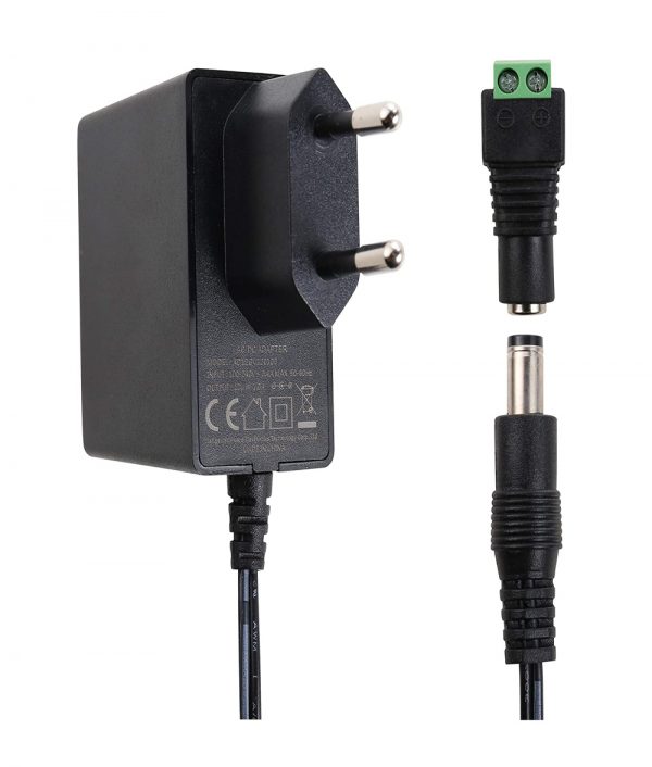 12VDC 1Amp Switching Power Adapter European 2 Pin Plug Available 5.5x2.1mm Connector (Pack of 5)