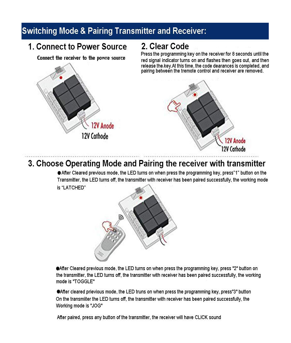 Wireless Remote Control Switch Transmitter / Control Receiver - 1