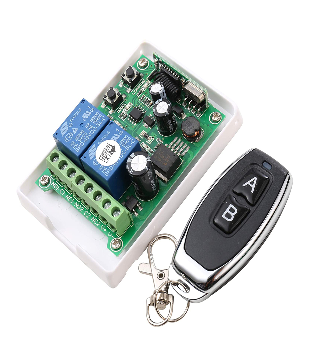 AC/DC12-48V 2-Channel 433Mhz RF Wireless Remote Control Switch