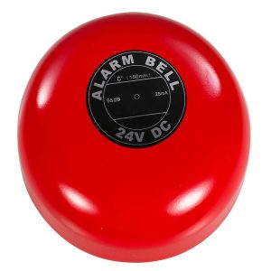 Audible Motor Fire Alarm Bell Voltage 24VDC Size 6" Red Polarized & Supression