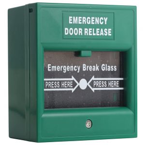 Wired Security Button Hands Break Glass For Emergency Fire Alarm Exit Release-Green