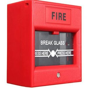 Wired Security Button with Hands Break Glass for Emergency Fire Alarm Release