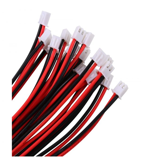 20 Pieces 20AWG JST 2-Pin Female Connector Plug Wire Cable (1ft)