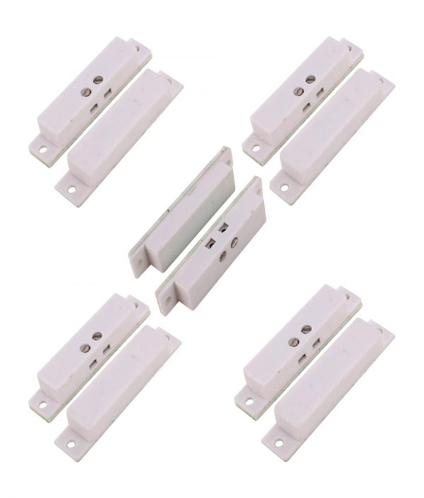 Normal Closed Wired Screw-Terminal Surface-Mount Magnetic Door Contact for Window Door Security (Pack of 5)