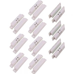 NC Type Wired Screw-Terminal Surface-Mount Magnetic Door Contact for Window Door Security (Pack of 10)