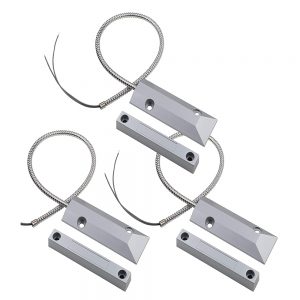 NC Type Zinc Alloy Wired Magnetic Roller Shutter Door Contact Switch Sensor Detector (Pack of 3)