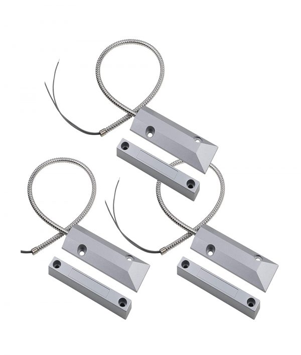NC Type Zinc Alloy Wired Magnetic Roller Shutter Door Contact Switch Sensor Detector (Pack of 3)