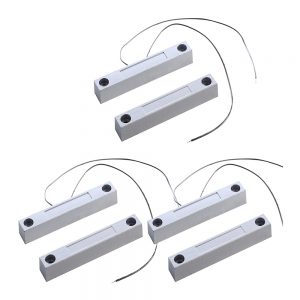 NC Type Magnetic Window Door Contact Sensor Detector Switch for GSM Home Alarm Security (Pack of 3)