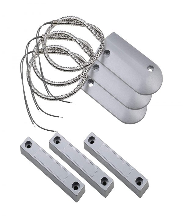 NC Type Wired Magnetic Roller Shutter Door Contact Sensor Detector (Pack of 3)