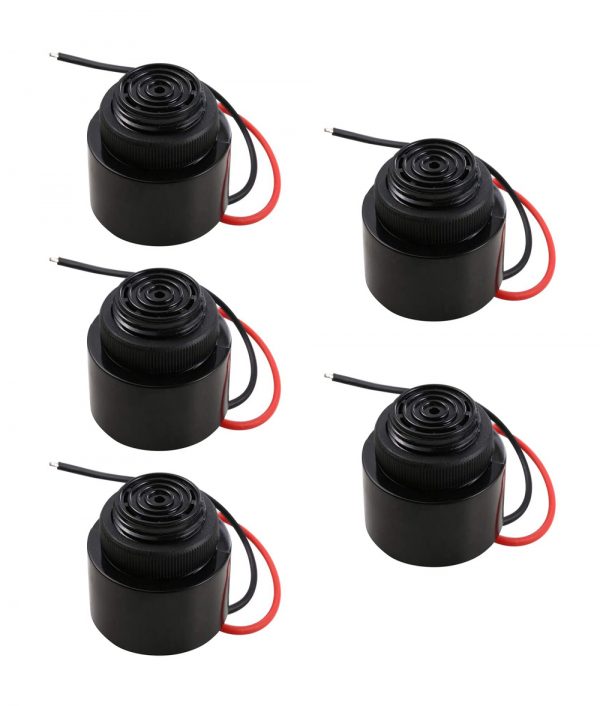 Electrical Active Piezo Buzzer DC12V 80dB Mini Alarm Continous Beep (Pack of 5)