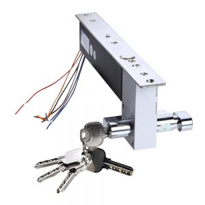 Electric Drop Bolt Lock Key Open Fail Safe Manual Open W/Cylinder Knob Signal Feedback