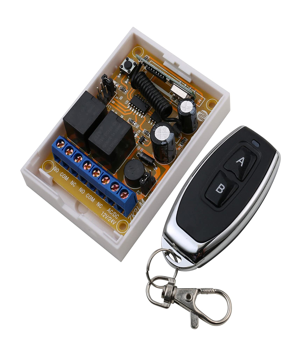 2 Ways 12V Time Delay Remote Control Switch with Wireless Transmitter –  Remote Control Switches Online Store