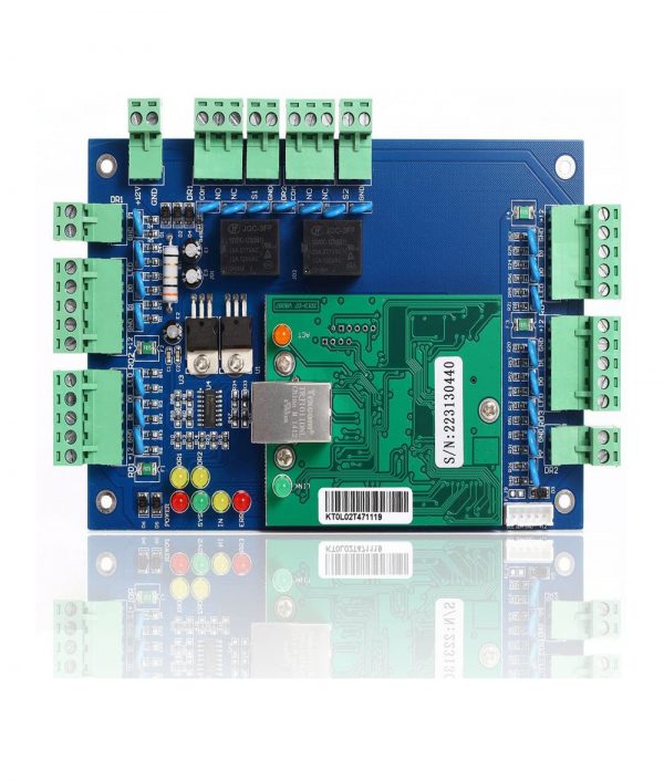 Professional Wiegand 26-40 Bit TCP IP Network Access Control Board with Desktop Software for 2 Doors