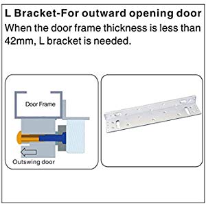 600Lb Holding Force Electric Magnetic Lock Including ZL Mount Bracket for Inswinging Door 1 UT0531 B 280 10