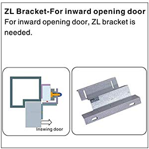 600Lb Holding Force Electric Magnetic Lock Including ZL Mount Bracket for Inswinging Door 2 UT0531 B 280 11