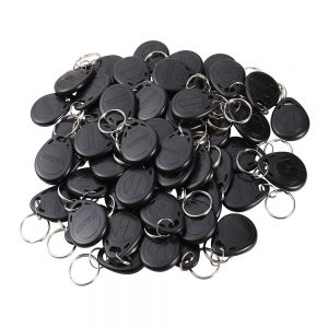 125KHz RFID EM-ID Card Tag Keyfob Access Control Card Read Only (Color: Black Pack of 100)