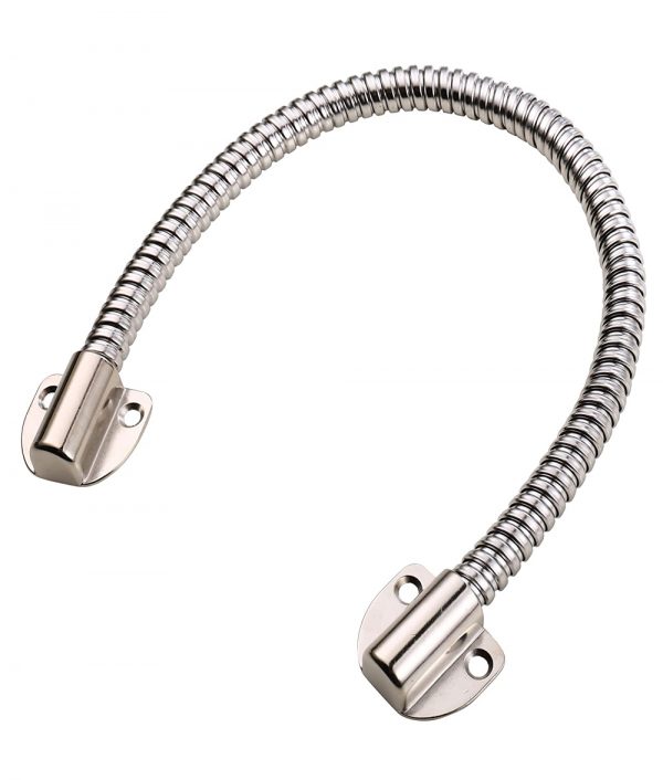 Flexible Armored Door Loop Wire Protector with Alloy Ends (16" Long, 1/2" OD)