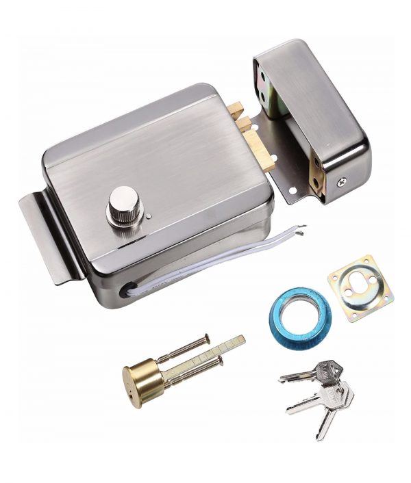 Electric Lock Door Anti-Theft Control Release Rim Lock Fail Secure Stainless Steel